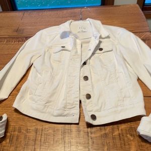 Elle white denim jacket
